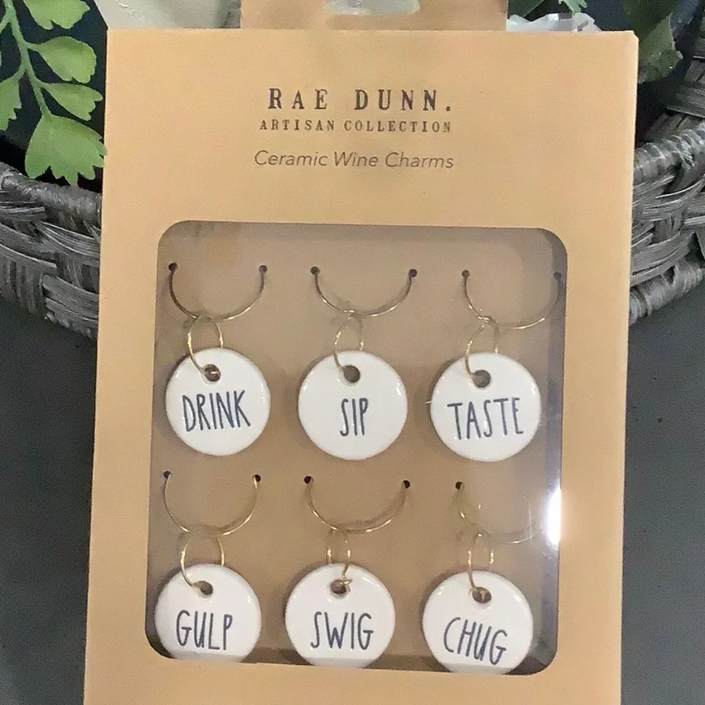 Rae DunnCeramic Wine Charms New - Picture 3 of 4